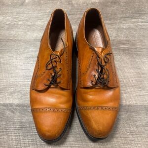 Allen Edmonds Cognac Tan Wingtip Derbys